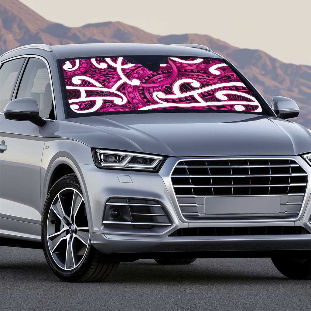 Aotearoa Maori Kowhaiwhai Auto Sun Shade Mawhero Puhoro and Patiki LT9 - Polynesian Pride