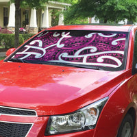 Aotearoa Maori Kowhaiwhai Auto Sun Shade Mawhero Puhoro and Patiki LT9 - Polynesian Pride