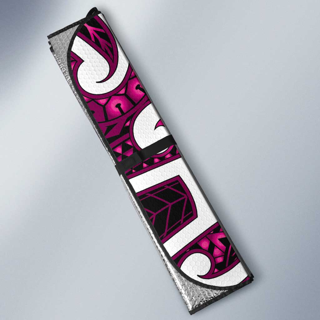 Aotearoa Maori Kowhaiwhai Auto Sun Shade Mawhero Puhoro and Patiki LT9 - Polynesian Pride