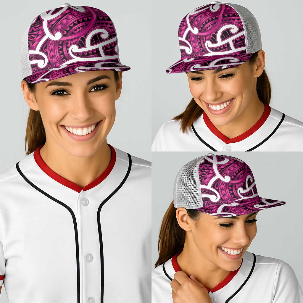 Aotearoa Maori Kowhaiwhai Baseball Net Cap Mawhero Puhoro and Patiki LT9 - Polynesian Pride
