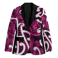 Aotearoa Maori Kowhaiwhai Blazer Mawhero Puhoro and Patiki LT9 Unisex Pink - Polynesian Pride