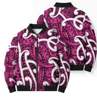 Aotearoa Maori Kowhaiwhai Bomber Puffer Jacket Mawhero Puhoro and Patiki LT9 - Polynesian Pride