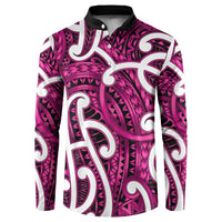 Aotearoa Maori Kowhaiwhai Button Sweatshirt Mawhero Puhoro and Patiki
