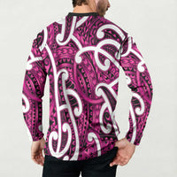 Aotearoa Maori Kowhaiwhai Button Sweatshirt Mawhero Puhoro and Patiki