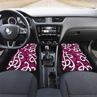 Aotearoa Maori Kowhaiwhai Car Mats Mawhero Puhoro and Patiki LT9 Set 2pcs - Front Pink - Polynesian Pride