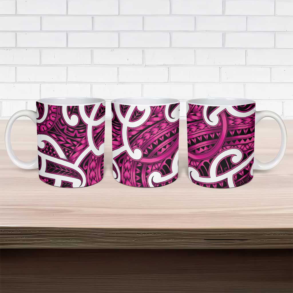 Aotearoa Maori Kowhaiwhai Ceramic Mug Mawhero Puhoro and Patiki LT9 - Polynesian Pride