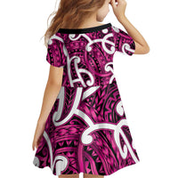 Aotearoa Maori Kowhaiwhai Family Matching Off Shoulder Short Dress and Hawaiian Shirt Mawhero Puhoro and Patiki