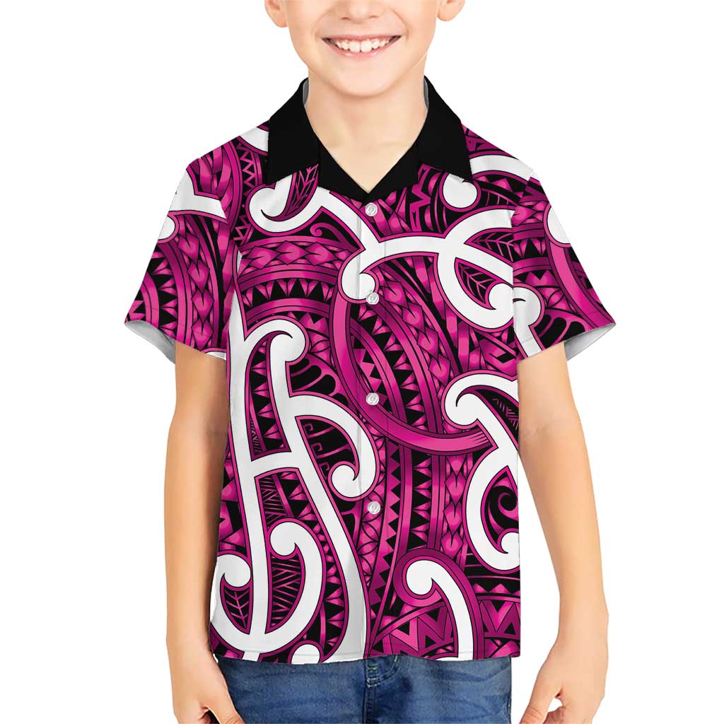 Aotearoa Maori Kowhaiwhai Family Matching Short Sleeve Bodycon Dress and Hawaiian Shirt Mawhero Puhoro and Patiki