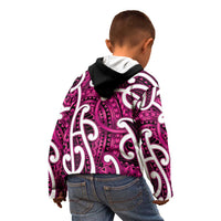 Aotearoa Maori Kowhaiwhai Kid Hoodie Mawhero Puhoro and Patiki LT9 - Polynesian Pride