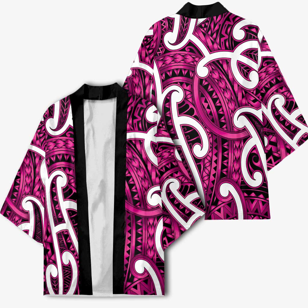 Aotearoa Maori Kowhaiwhai Kimono Mawhero Puhoro and Patiki LT9 - Polynesian Pride