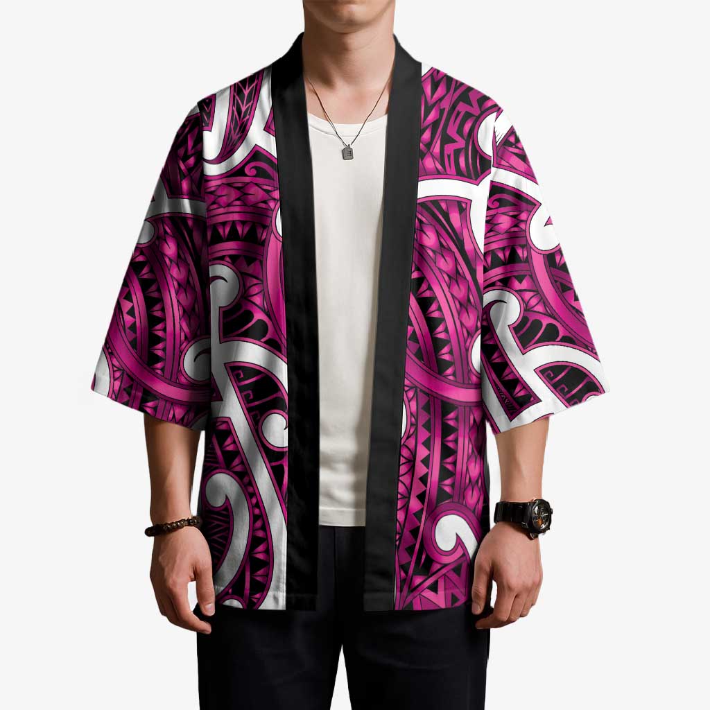 Aotearoa Maori Kowhaiwhai Kimono Mawhero Puhoro and Patiki LT9 - Polynesian Pride