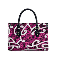 Aotearoa Maori Kowhaiwhai Leather Bag Mawhero Puhoro and Patiki LT9 - Polynesian Pride
