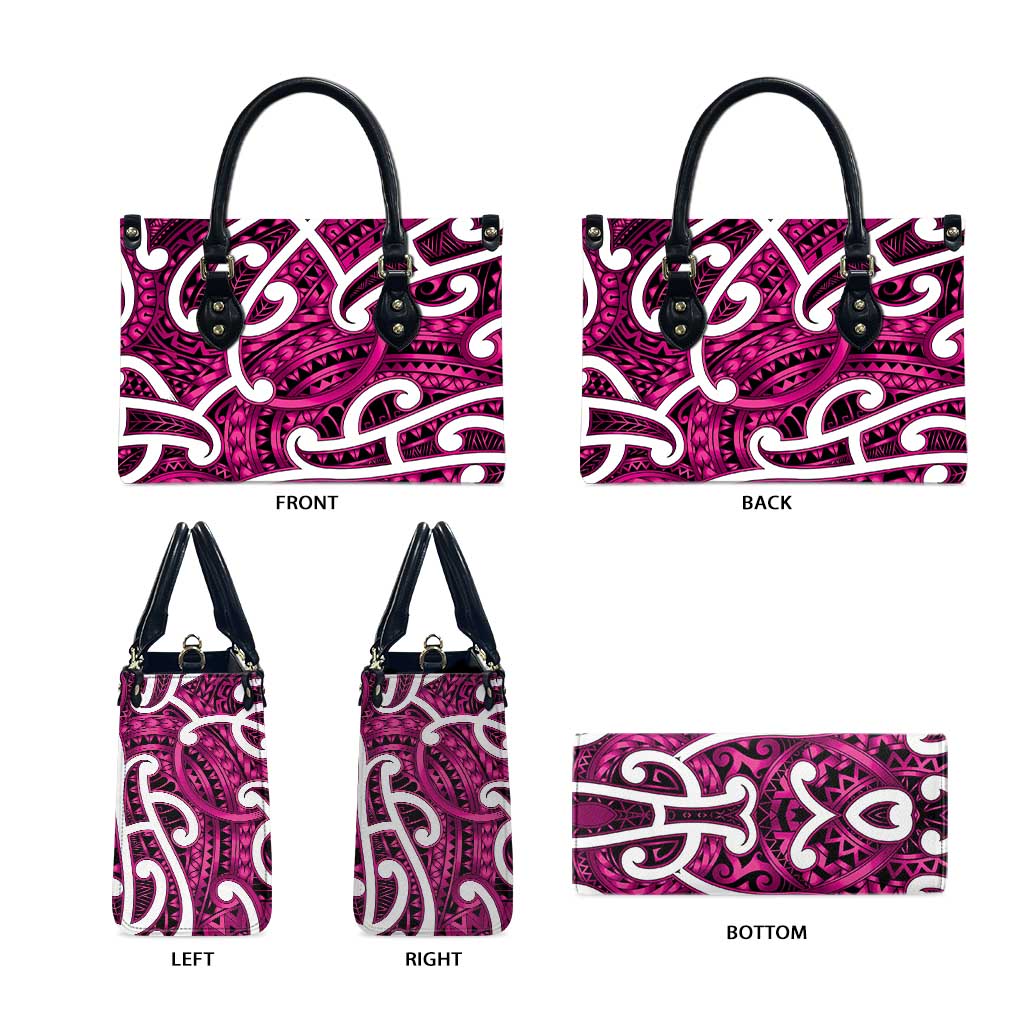 Aotearoa Maori Kowhaiwhai Leather Bag Mawhero Puhoro and Patiki LT9 - Polynesian Pride