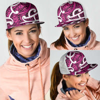 Aotearoa Maori Kowhaiwhai Mesh Trucker Cap Mawhero Puhoro and Patiki LT9 - Polynesian Pride