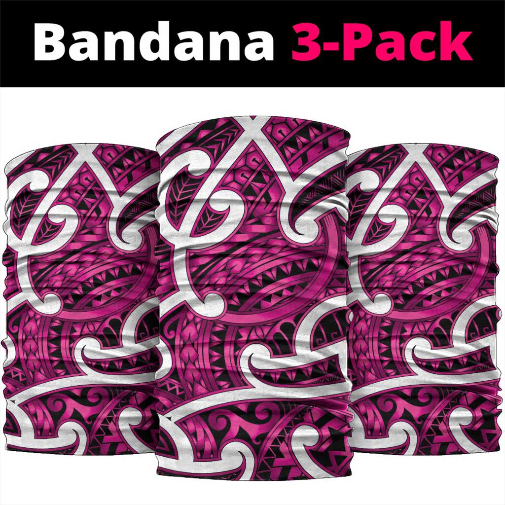 Aotearoa Maori Kowhaiwhai Neck Gaiter Mawhero Puhoro and Patiki LT9 package One Size: 25*50cm Pink - Polynesian Pride