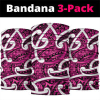 Aotearoa Maori Kowhaiwhai Neck Gaiter Mawhero Puhoro and Patiki LT9 package One Size: 25*50cm Pink - Polynesian Pride