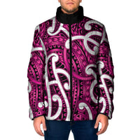 Aotearoa Maori Kowhaiwhai Padded Jacket Mawhero Puhoro and Patiki