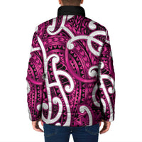 Aotearoa Maori Kowhaiwhai Padded Jacket Mawhero Puhoro and Patiki