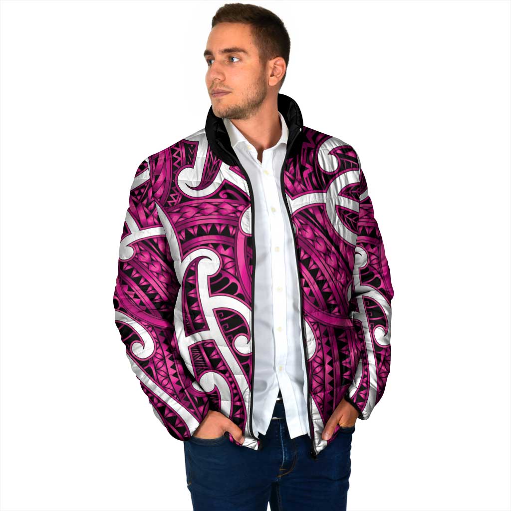 Aotearoa Maori Kowhaiwhai Padded Jacket Mawhero Puhoro and Patiki