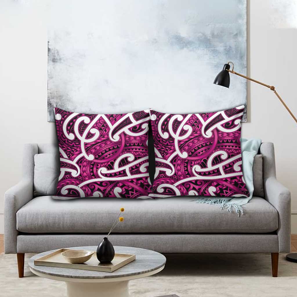 Aotearoa Maori Kowhaiwhai Pillow Cover Mawhero Puhoro and Patiki LT9 - Polynesian Pride