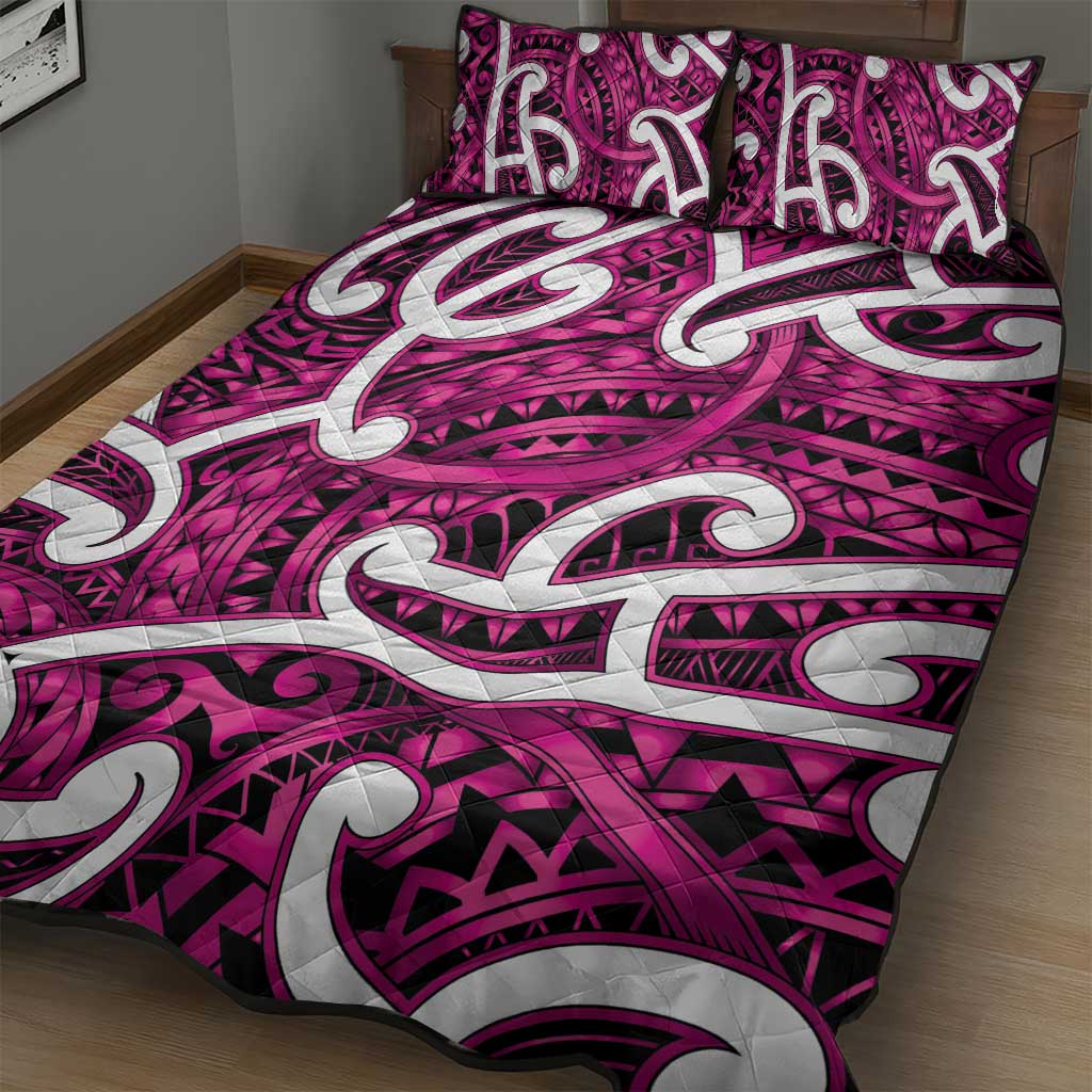 Aotearoa Maori Kowhaiwhai Quilt Bed Set Mawhero Puhoro and Patiki LT9 - Polynesian Pride