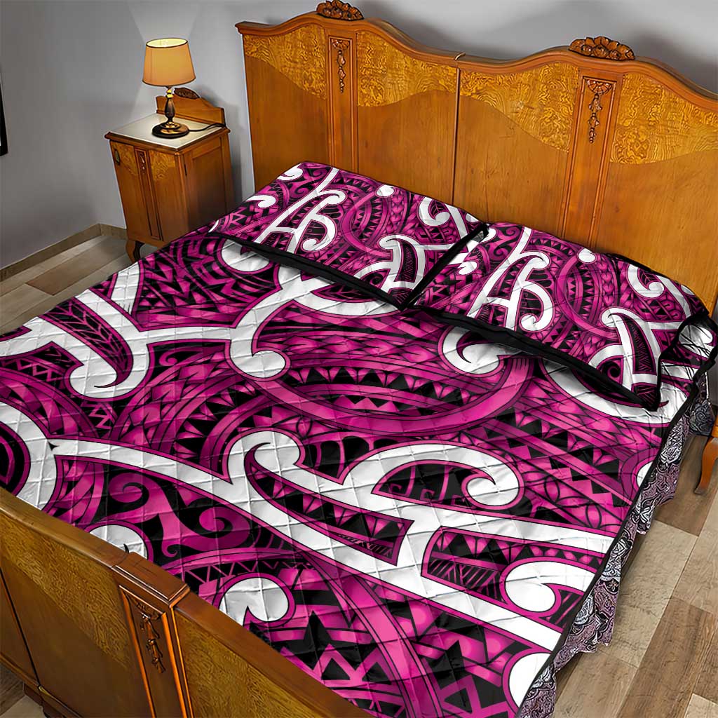Aotearoa Maori Kowhaiwhai Quilt Bed Set Mawhero Puhoro and Patiki LT9 - Polynesian Pride