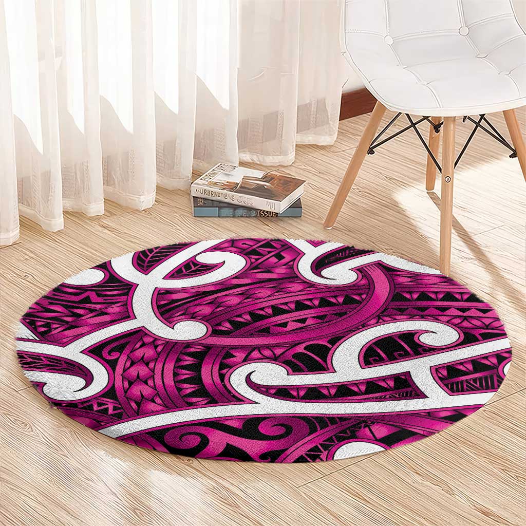 Aotearoa Maori Kowhaiwhai Round Carpet Mawhero Puhoro and Patiki LT9 - Polynesian Pride