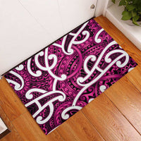 Aotearoa Maori Kowhaiwhai Rubber Doormat Mawhero Puhoro and Patiki LT9 - Polynesian Pride