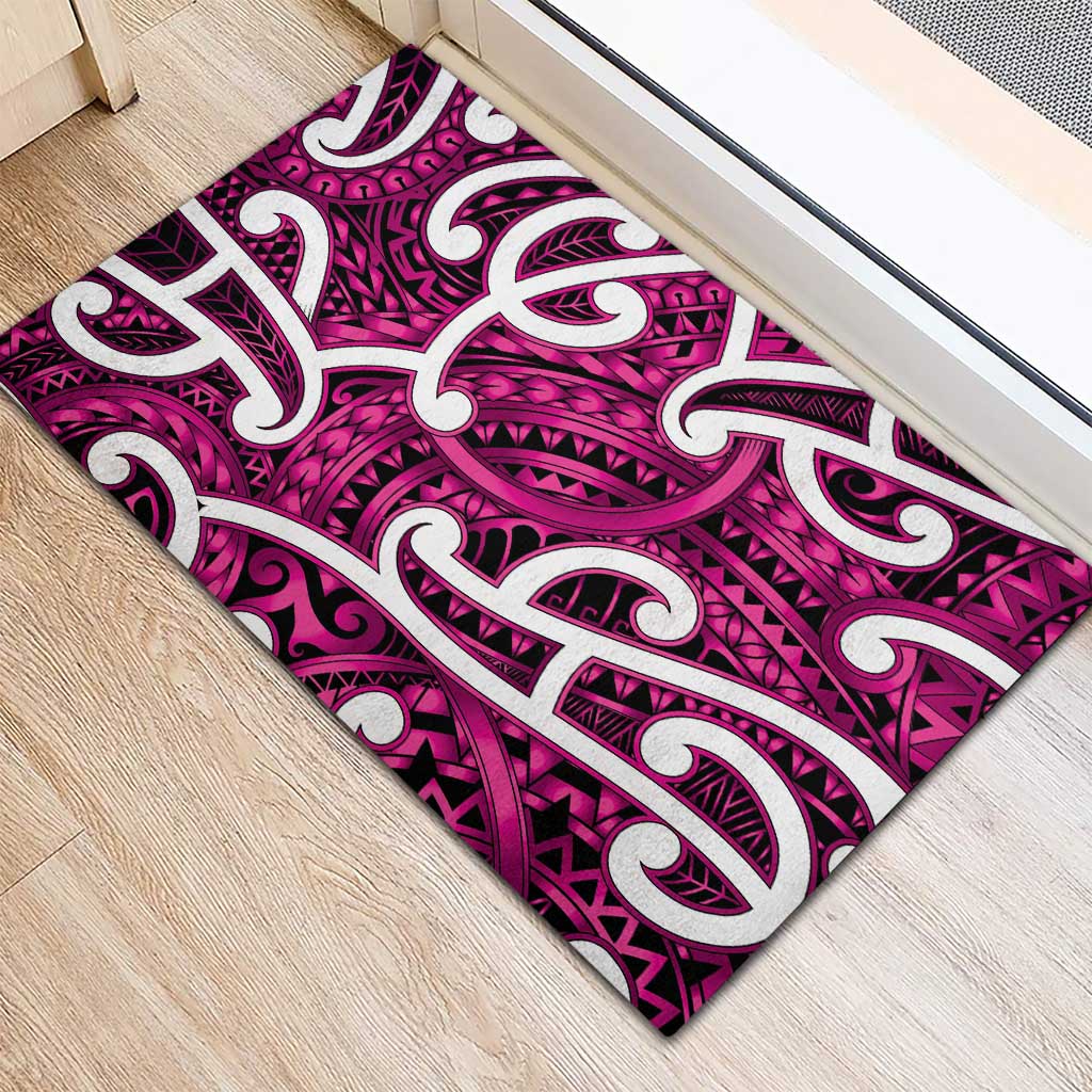 Aotearoa Maori Kowhaiwhai Rubber Doormat Mawhero Puhoro and Patiki LT9 - Polynesian Pride
