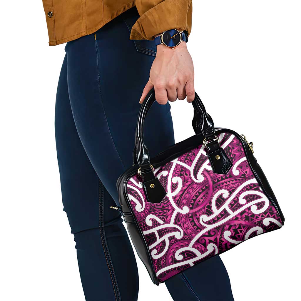 Aotearoa Maori Kowhaiwhai Shoulder Handbag Mawhero Puhoro and Patiki LT9 - Polynesian Pride