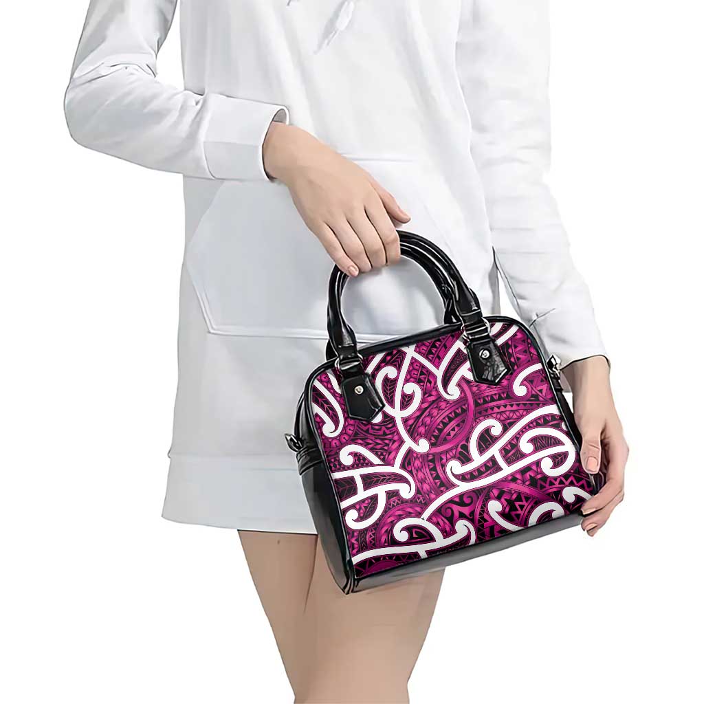 Aotearoa Maori Kowhaiwhai Shoulder Handbag Mawhero Puhoro and Patiki LT9 - Polynesian Pride