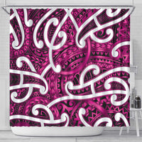 Aotearoa Maori Kowhaiwhai Shower Curtain Mawhero Puhoro and Patiki LT9 - Polynesian Pride