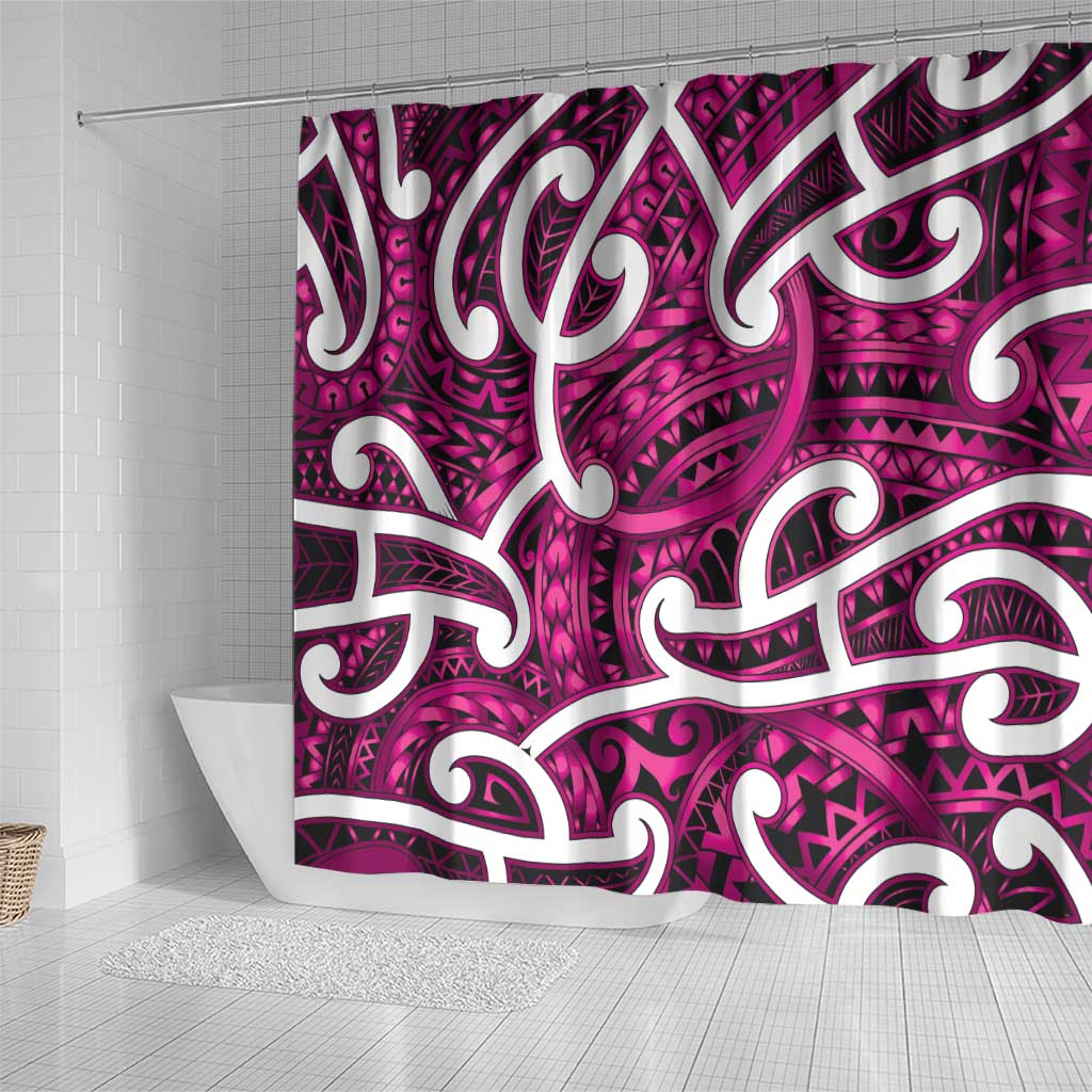 Aotearoa Maori Kowhaiwhai Shower Curtain Mawhero Puhoro and Patiki LT9 - Polynesian Pride