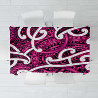 Aotearoa Maori Kowhaiwhai Tablecloth Mawhero Puhoro and Patiki LT9 Pink - Polynesian Pride