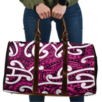 Aotearoa Maori Kowhaiwhai Travel Bag Mawhero Puhoro and Patiki LT9 Pink - Polynesian Pride