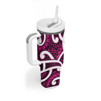 Aotearoa Maori Kowhaiwhai Tumbler With Handle Mawhero Puhoro and Patiki LT9 - Polynesian Pride