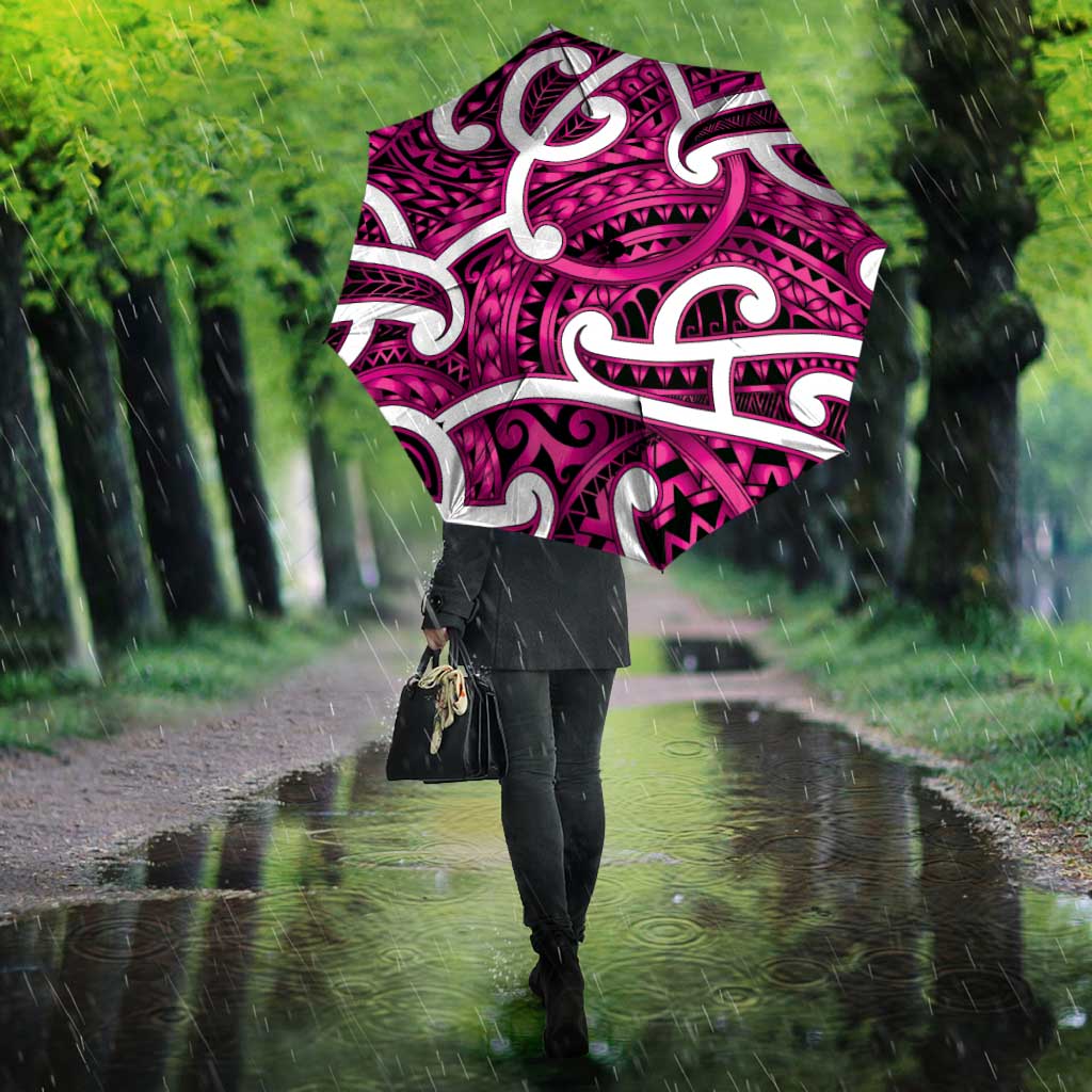 Aotearoa Maori Kowhaiwhai Umbrella Mawhero Puhoro and Patiki LT9 - Polynesian Pride