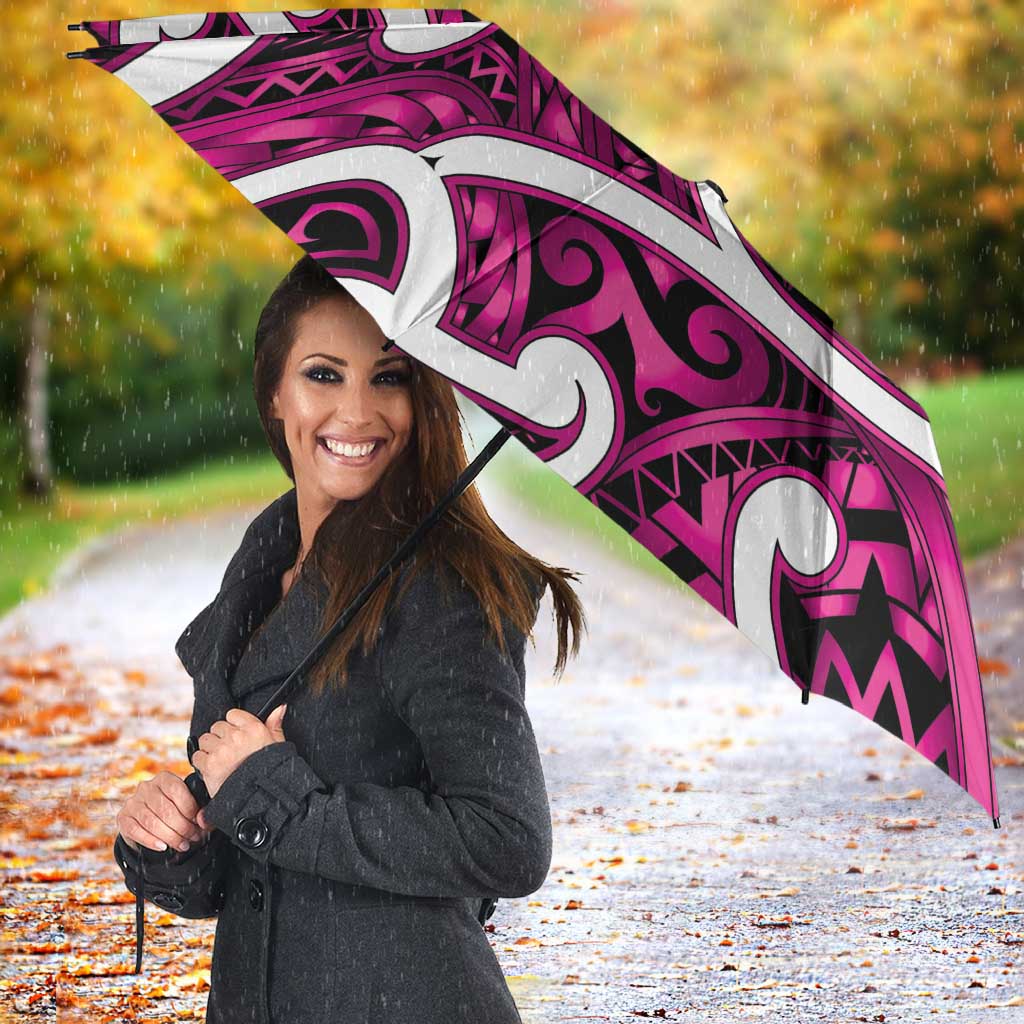 Aotearoa Maori Kowhaiwhai Umbrella Mawhero Puhoro and Patiki LT9 - Polynesian Pride
