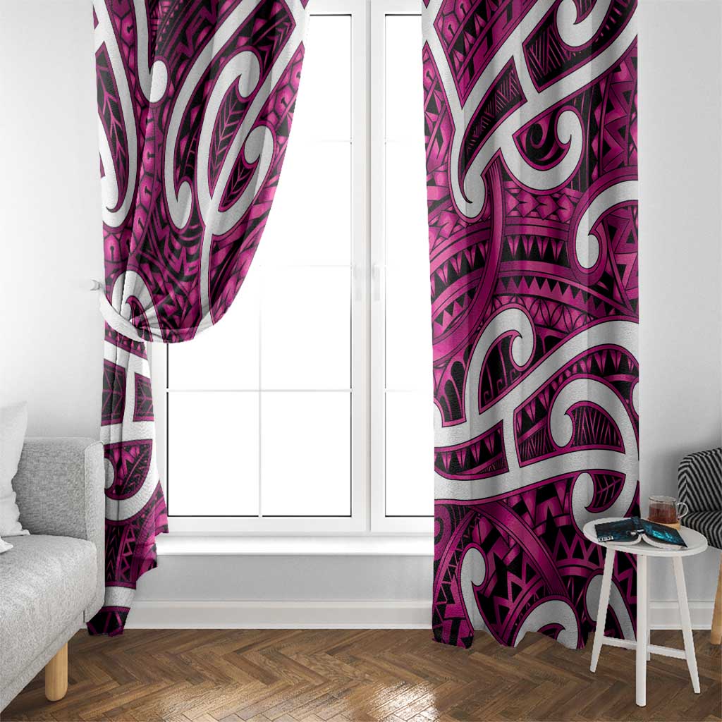 Aotearoa Maori Kowhaiwhai Window Curtain Mawhero Puhoro and Patiki LT9 - Polynesian Pride