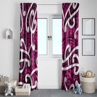 Aotearoa Maori Kowhaiwhai Window Curtain Mawhero Puhoro and Patiki LT9 - Polynesian Pride