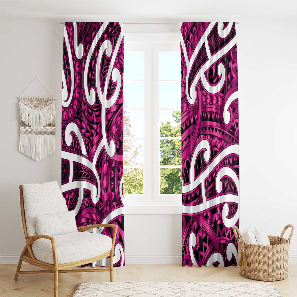Aotearoa Maori Kowhaiwhai Window Curtain Mawhero Puhoro and Patiki LT9 - Polynesian Pride
