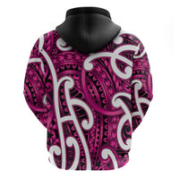 Aotearoa Maori Kowhaiwhai Zip Hoodie Mawhero Puhoro and Patiki LT9 - Polynesian Pride