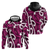 Aotearoa Maori Kowhaiwhai Zip Hoodie Mawhero Puhoro and Patiki LT9 - Polynesian Pride