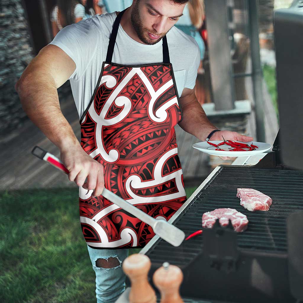 Aotearoa Maori Kowhaiwhai Apron Whero Puhoro and Patiki LT9 - Polynesian Pride