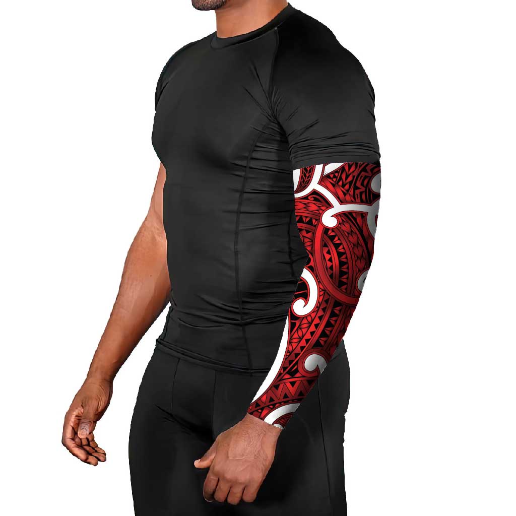 Aotearoa Maori Kowhaiwhai Arm Sleeves Whero Puhoro and Patiki LT9 - Polynesian Pride