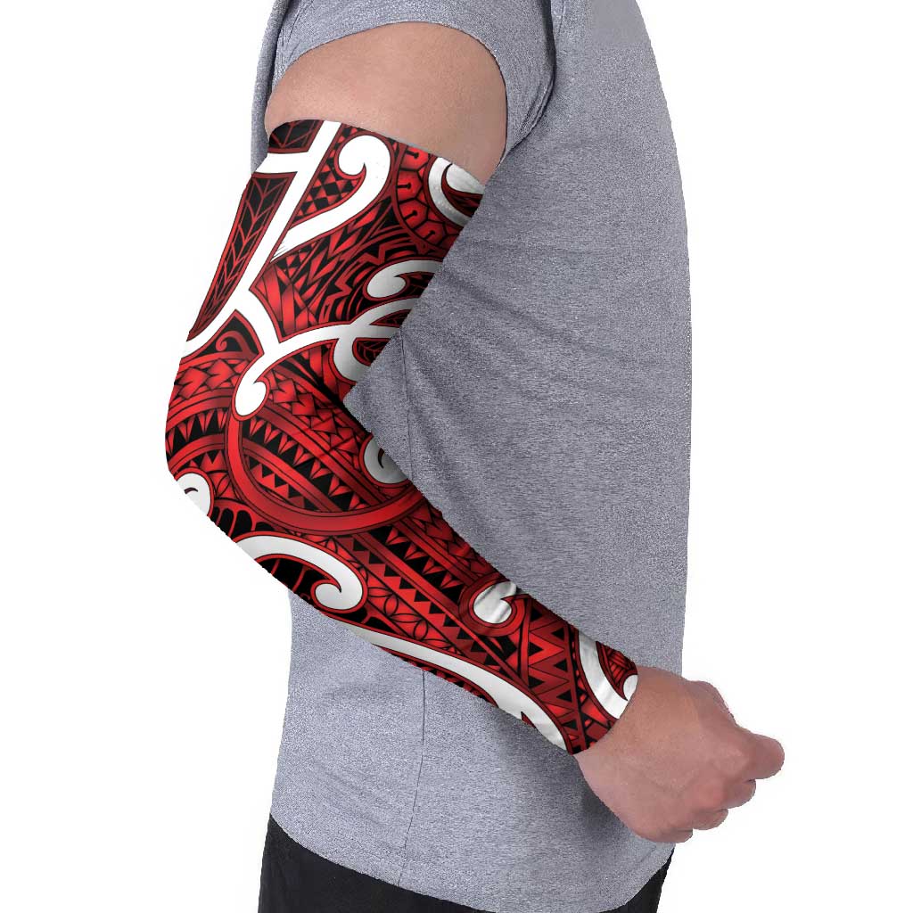 Aotearoa Maori Kowhaiwhai Arm Sleeves Whero Puhoro and Patiki LT9 - Polynesian Pride