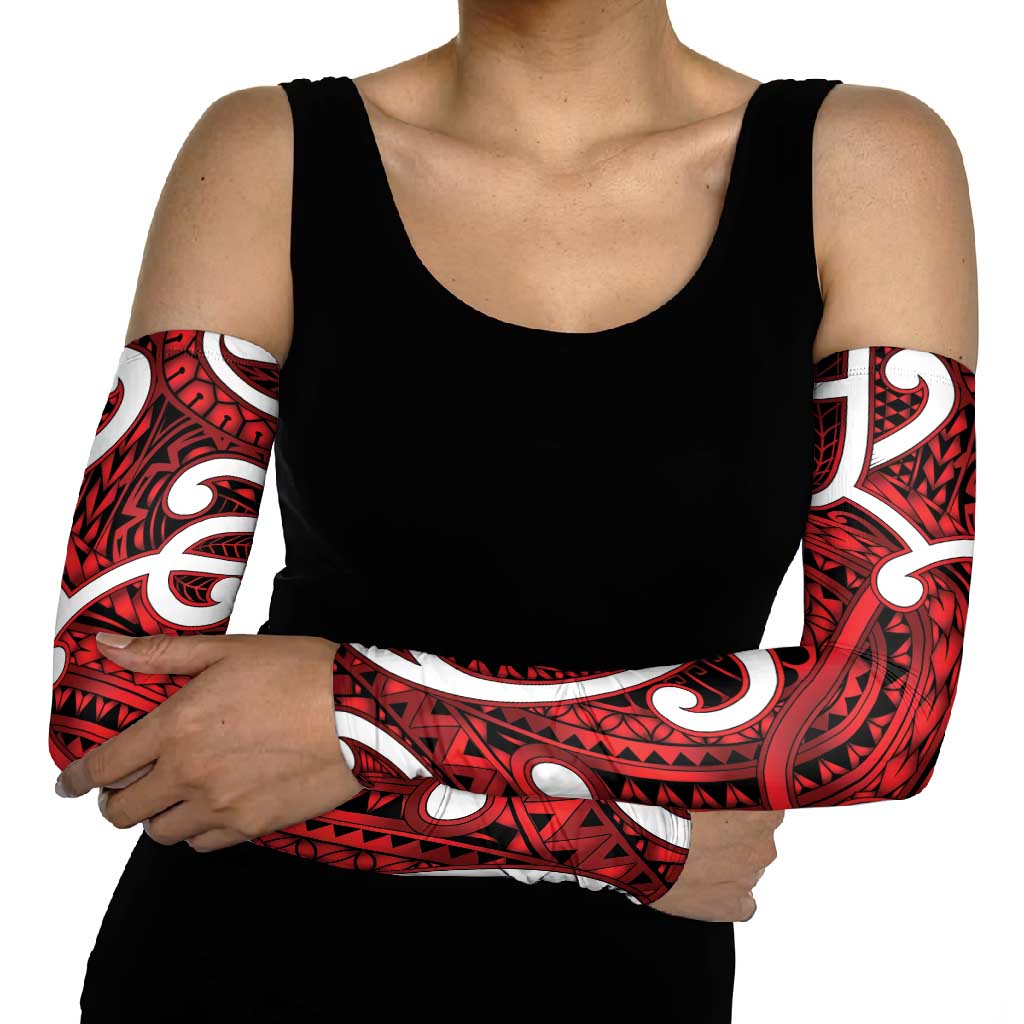Aotearoa Maori Kowhaiwhai Arm Sleeves Whero Puhoro and Patiki LT9 - Polynesian Pride