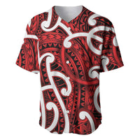 Aotearoa Maori Kowhaiwhai Baseball Jersey Whero Puhoro and Patiki