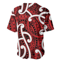 Aotearoa Maori Kowhaiwhai Baseball Jersey Whero Puhoro and Patiki