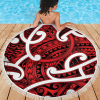 Aotearoa Maori Kowhaiwhai Beach Blanket Whero Puhoro and Patiki LT9 - Polynesian Pride